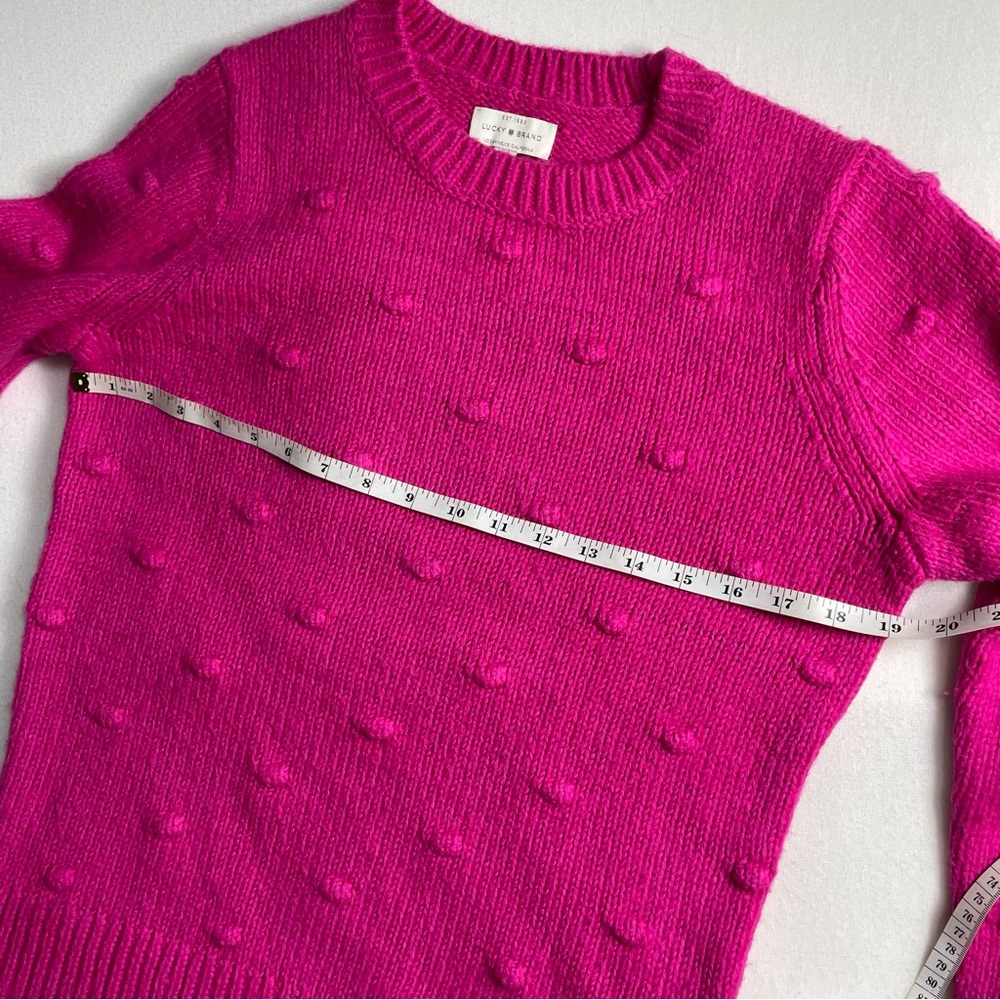 Lucky Brand Bobble Stitch Crewneck Cotton Blend Knit Sweater - Picture 11 of 11